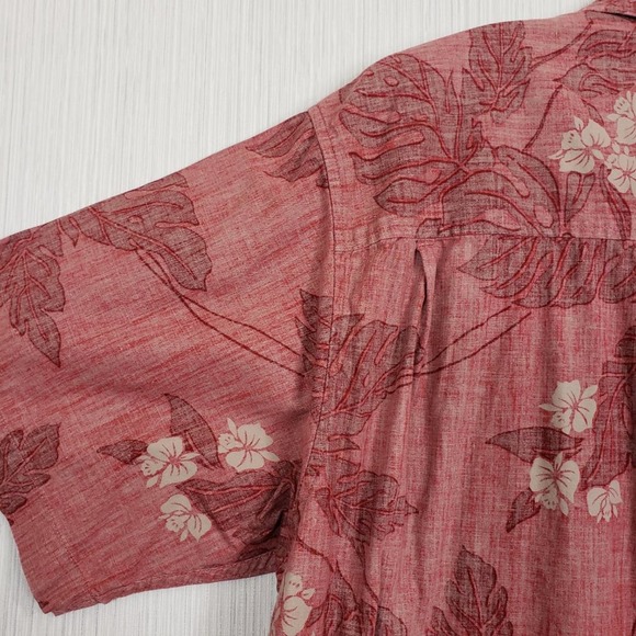 Izod jeans Hawaiian print short sleeve button up casual shirt - Picture 4 of 11